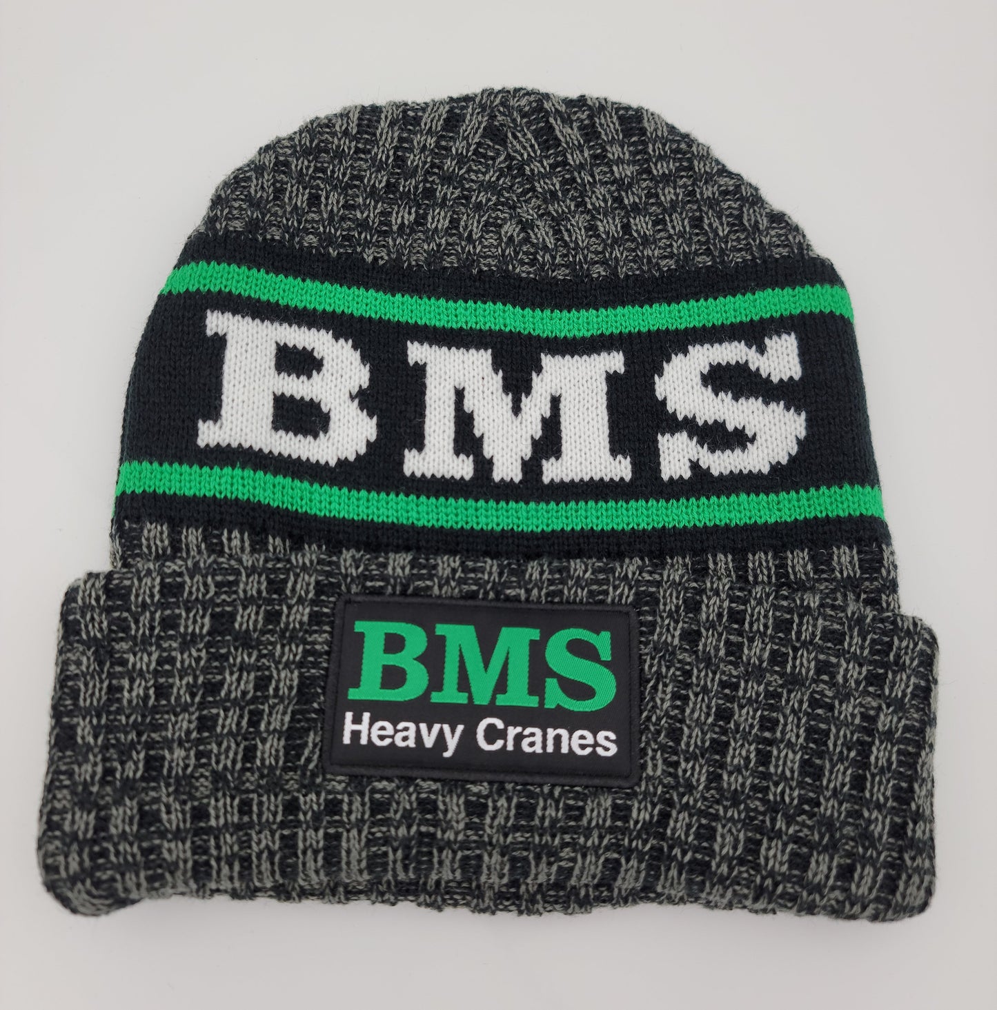 BMS Knitted Beanie (Grey/Green)