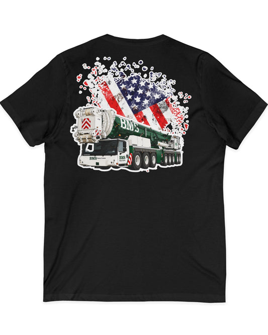 Crane V‑Neck Tee | American Flag | 4th July Series