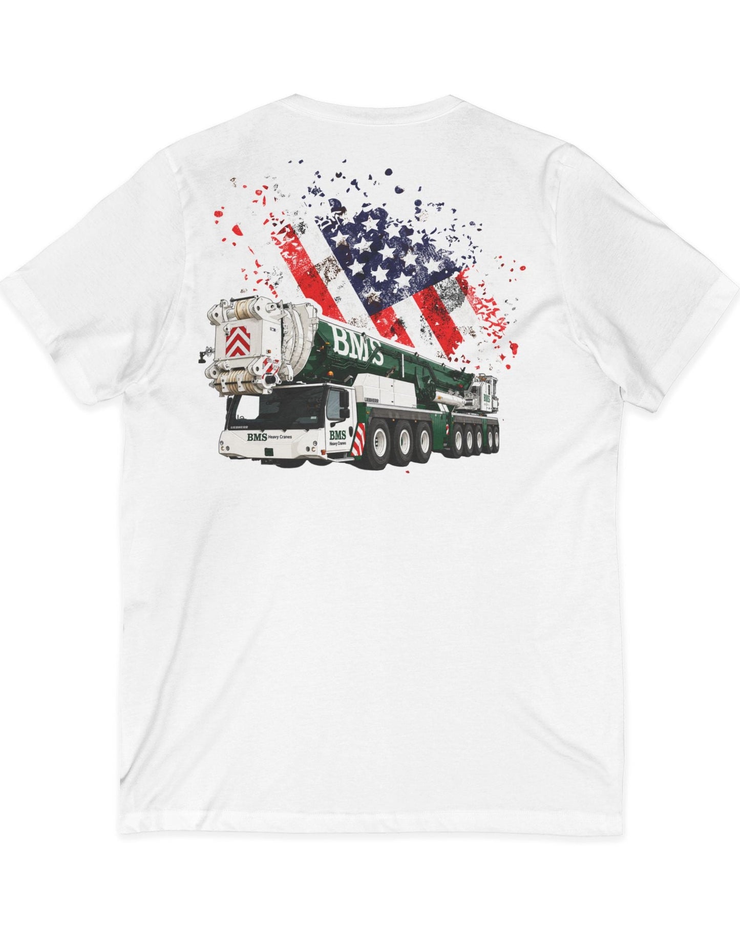 Crane V‑Neck Tee | American Flag | 4th July Series