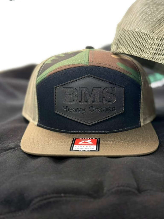 BMS | Camo Truck Hat | Mesh Back, Adjustable Snapback