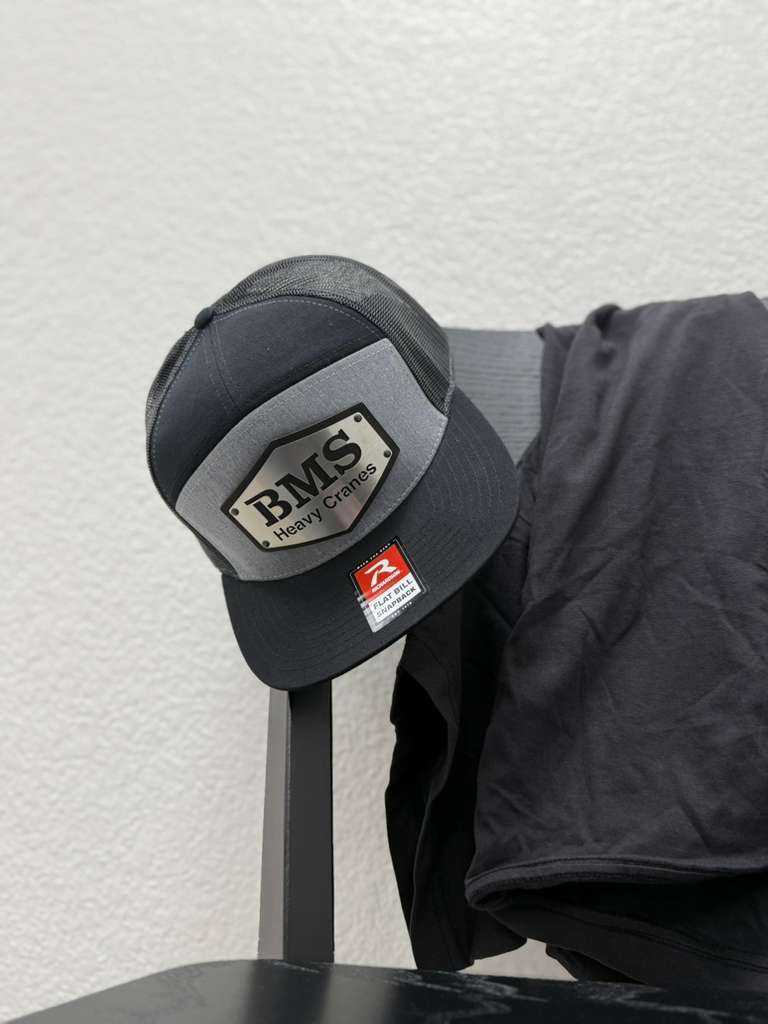 BMS | Black/Grey/Steel Trucker Hat | Mesh Back | Job-Site Series