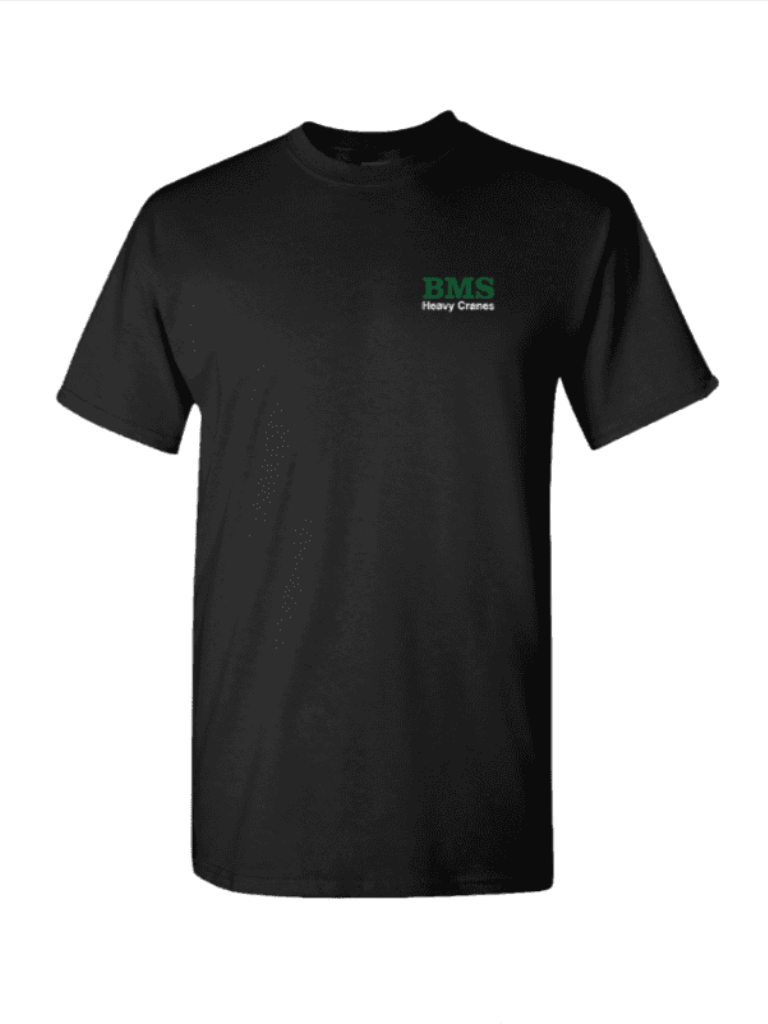 BMS | Black Cotton T-Shirt | LG1750 Crane Print